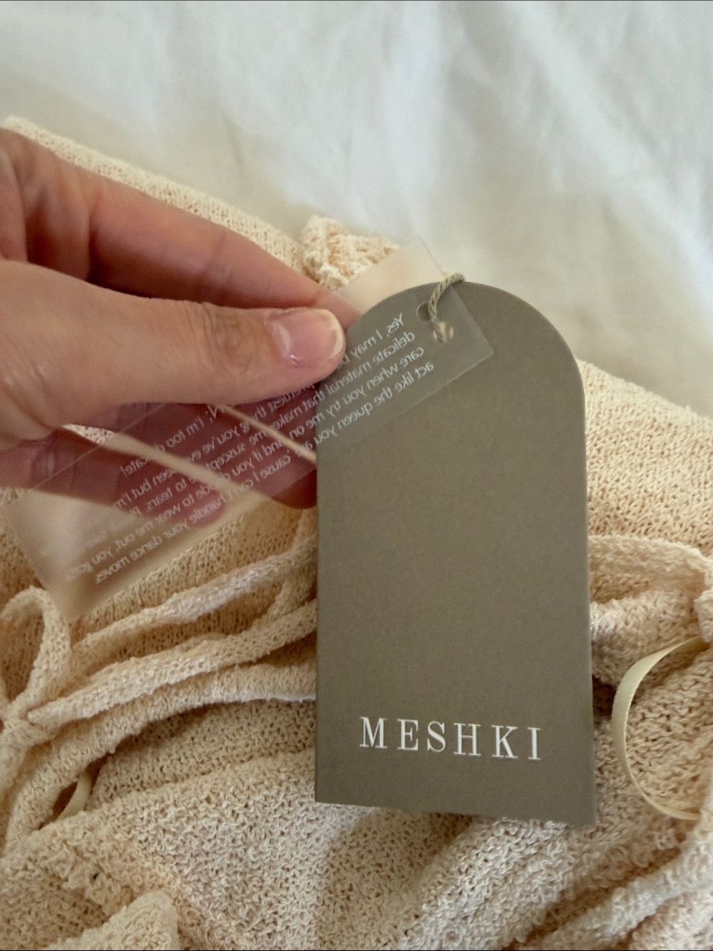 Meshki Cream Floral-Appliqué Spaghetti Strap Maxi Dress - Picture 4 of 4